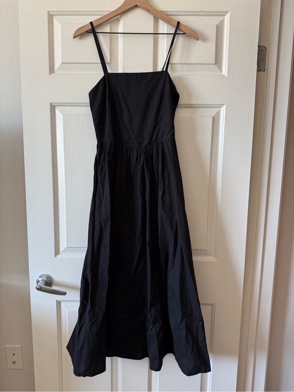 Classic Black Spaghetti-Strap Maxi Dress